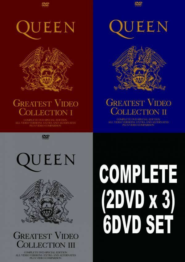 QUEEN GREATEST VIDEO COLLECTION Complete 1-3 6DVD Set Special Edition