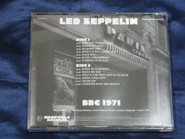 Led Zeppelin BBC 1971 C Cover CD 2 Discs 13 Tracks Moonchild Records Rock Music