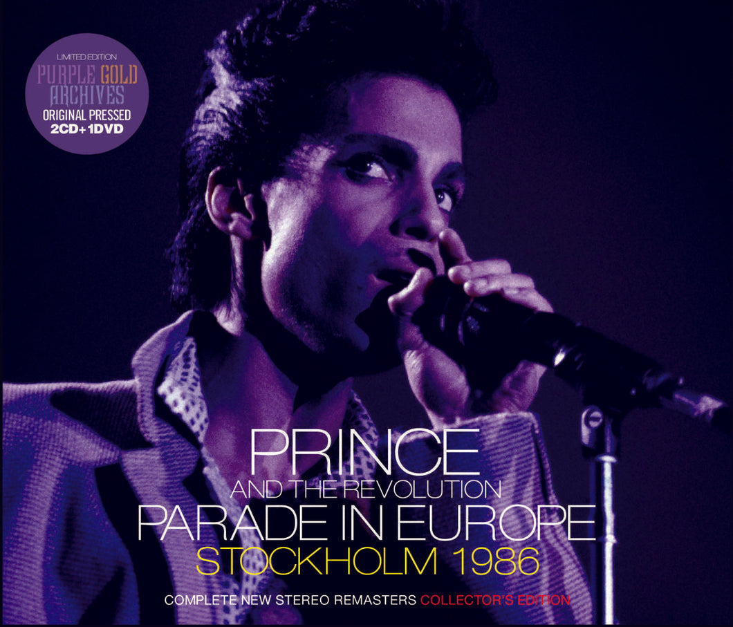 Prince Stockholm 1986 Parade In Europe Complete New Stereo Masters 2CD 1DVD
