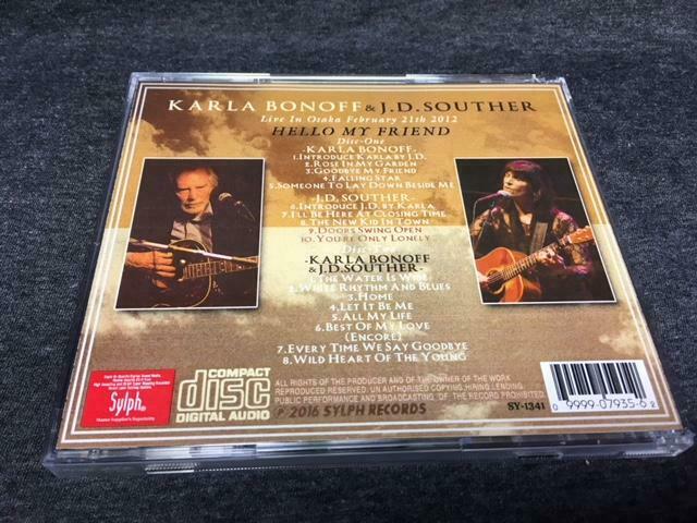 Karla Bonoff & J.D.Souther Hello My Friend Osaka 2012 2CDR