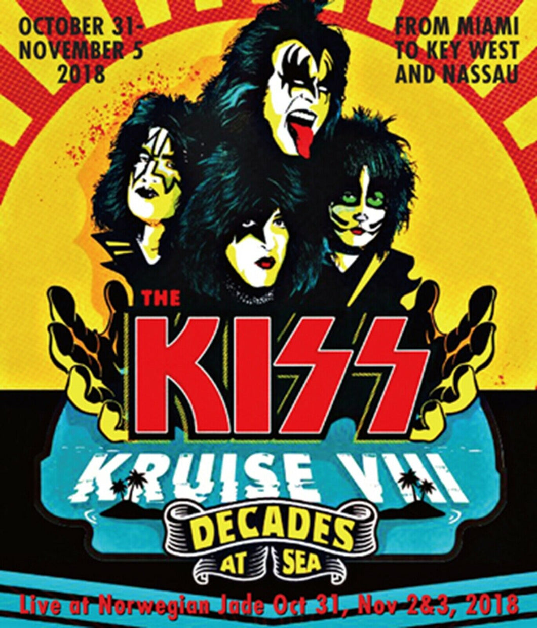 Kiss Kruise VIII Deacdes At Sea 2018 Blu-ray 2 Discs Set Music Rock Japan F/S