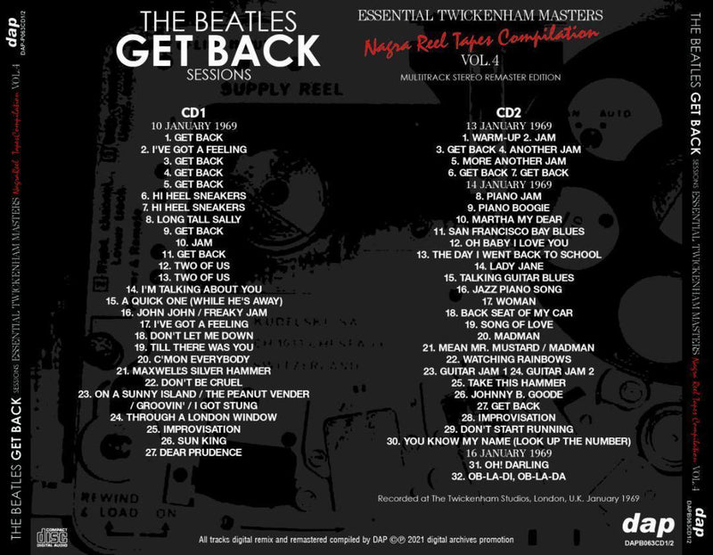 THE BEATLES / GET BACK SESSIONS ESSENTIAL TWICKENHAM & COMPLETE APPLE MASTERS 16CD Set