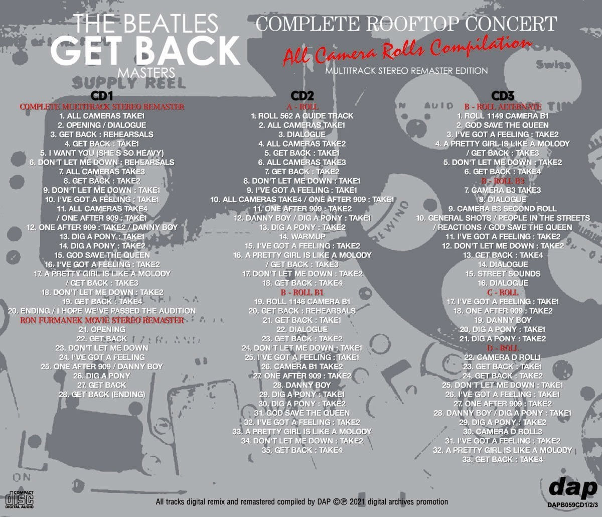THE BEATLES LET IT BE THE LAST SESSIONS ＆ GET BACK SESSIONS & ROOFTOP CONCERT COMPLETE 10 SET 【21CD】
