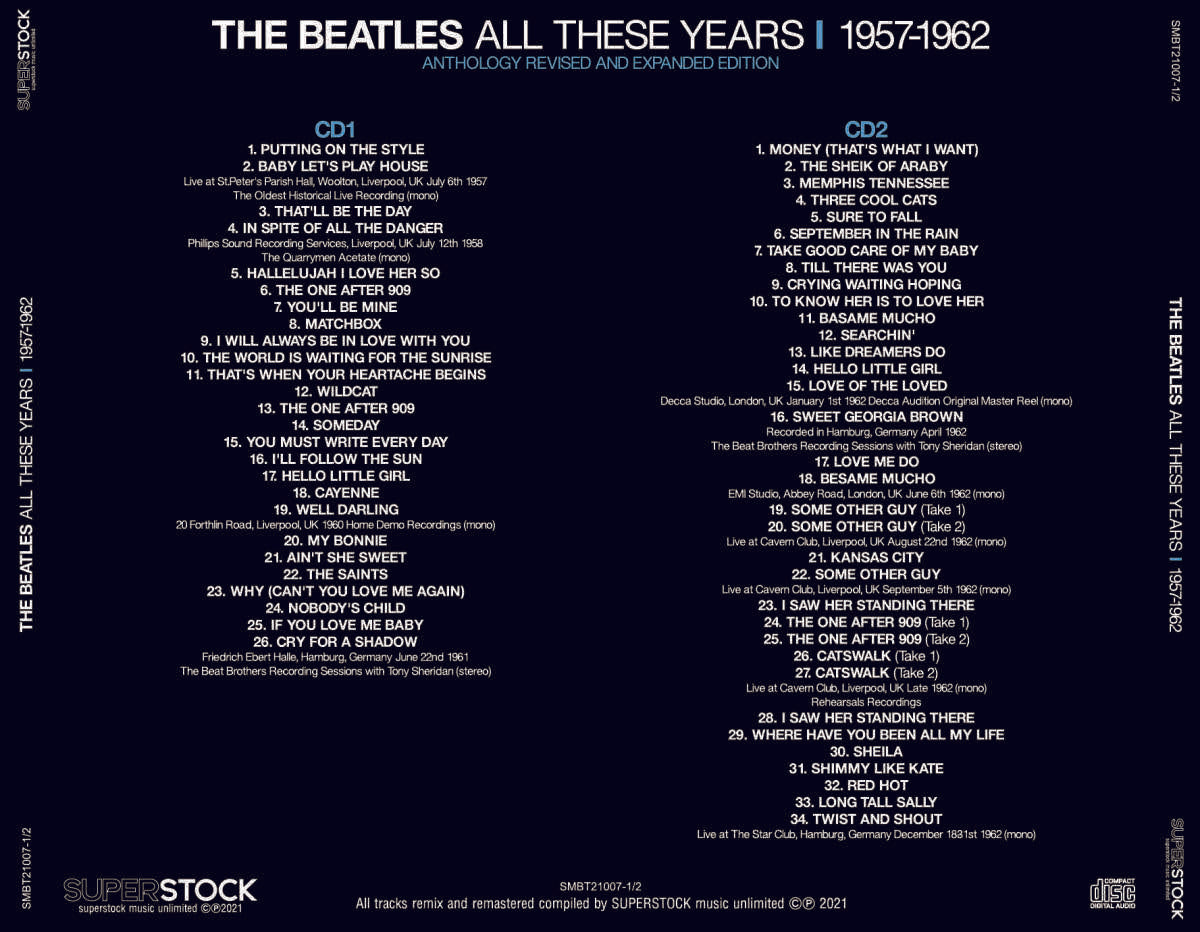THE BEATLES / ALL THESE YEARSⅠ-Ⅷ - ANTHOLOGY REVISED AND