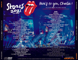 The Rolling Stones Here's to You, Charlie No Filter Tour USA St.louis 2021 First Show 2CD DVD