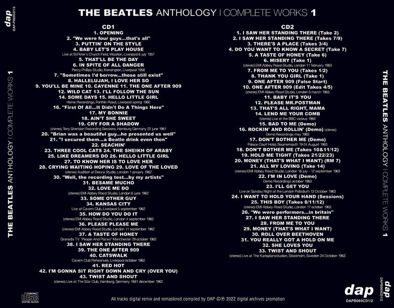 THE BEATLES / ANTHOLOGY COMPLETE WORKS 1 - 7 Complete set (14CD)