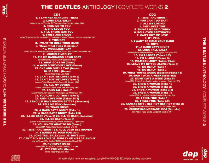 THE BEATLES / ANTHOLOGY COMPLETE WORKS 1 - 7 Complete set (14CD)