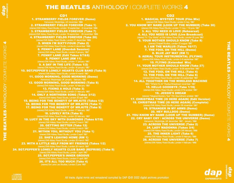 THE BEATLES / ANTHOLOGY COMPLETE WORKS 1 - 7 Complete set (14CD)