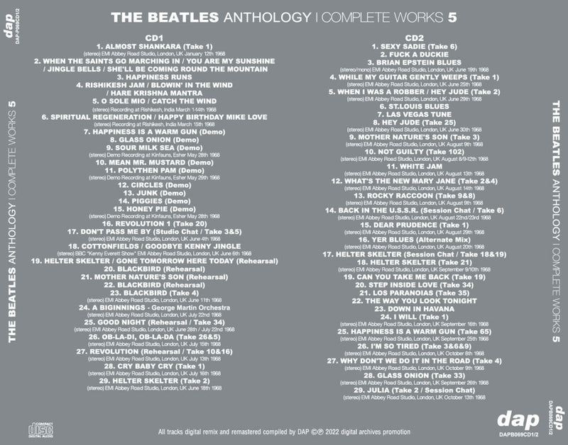 THE BEATLES / ANTHOLOGY COMPLETE WORKS 1 - 7 Complete set (14CD)