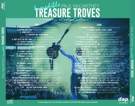 PAUL McCARTNEY / Incredible TREASURE TROVES SOUNDCHECK AND REHEARSALS COLLECTION III [2CD]