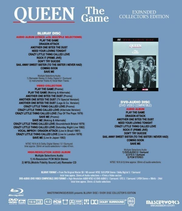 QUEEN / THE GAME EXPANDED COLLECTOR'S EDITION SPECIAL LIMITED EDITION [2CD+1DVD & 1BLURAY+DVD-AUDIO]