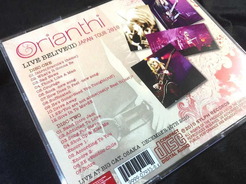 ORIANTHI / LIVE BELIVE(II) (2CDR)