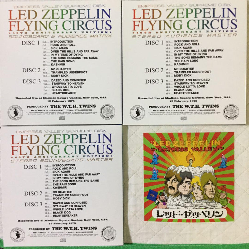 Led Zeppelin Flying Circus 1975 CD 9 Discs Empress Valley Box set