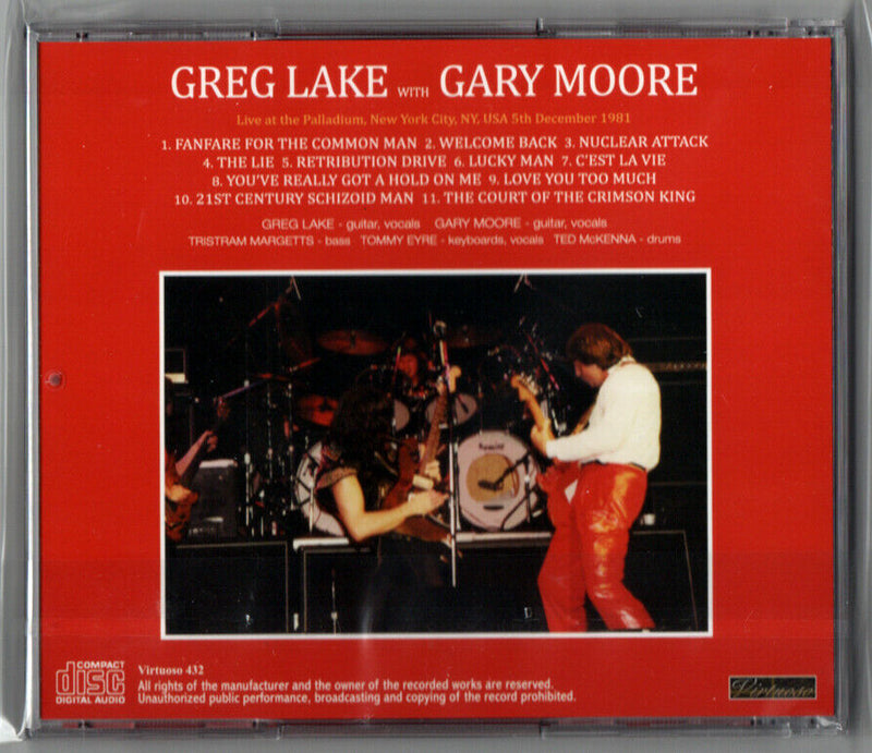 GREG LAKE with GARY MOORE COMPLETE PALLADIUM 1981 1CD