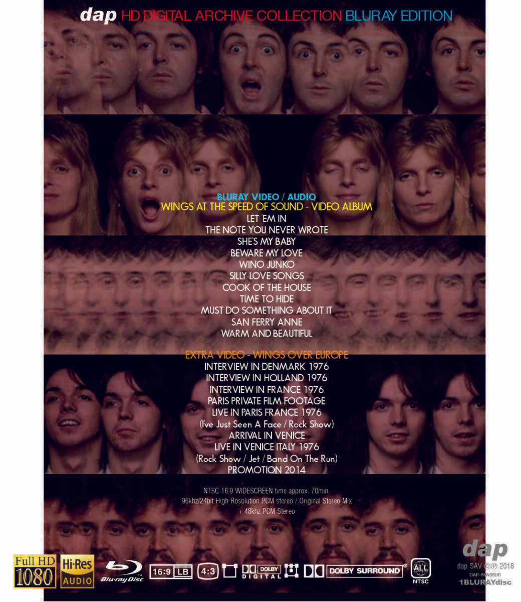 Paul McCartney 2018 DAP 5 Set Band On The Run Ram Venus And Mars Blu-ray 6 Discs