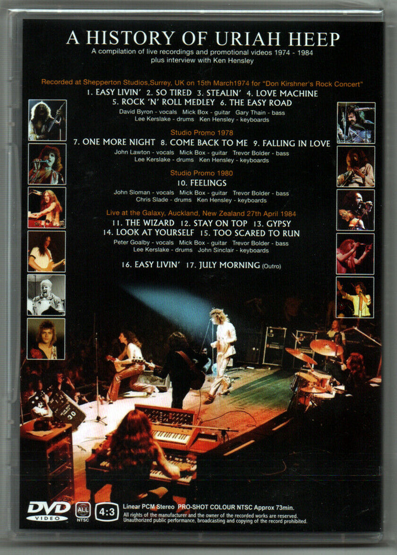 URIAH HEEP EASY LIVIN' A HISTORY OF URIAH HEEP PRO-shot 1DVD