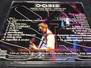 Oasis Tour 2002 Come On CD 2 Disc Japan Tokyo Yoyogi September and Osaka October